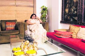 Neeta Sinha in her sprawling home