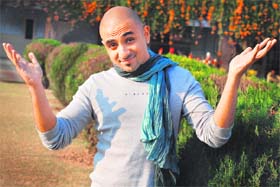 AT HIS COMIC BEST: Vir Saran Das Photo: Himanshu Mahajan