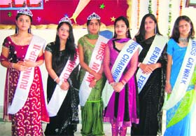 Students of MGM Public School participate in a modelling competition in Ludhiana