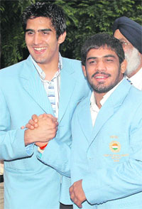 Vijender Singh and Sushil Kumar