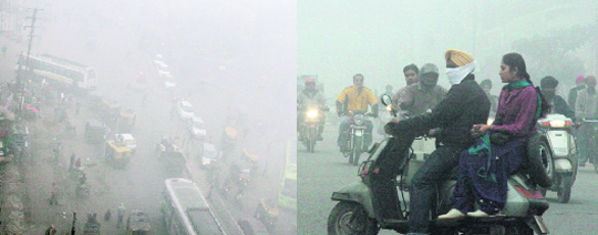 Thick fog continued to envelop Ludhiana for the second consecutive day