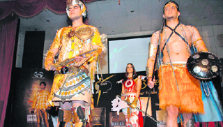 Participants at a fashion show in Dehradun on Wednesday.