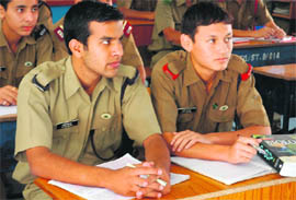 The Sainik School at Nagrota in J&K on an average sends only eight or nine cadets every year to the NDA