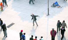 Thanks to the music playing in Sector 17, this man broke into a dancing frenzy on Wednesday.