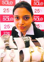 Titan announced a flat 25 per cent off on some of its collections on Friday.