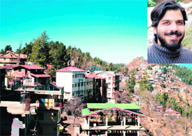 Mashobra, which has been transformed into a concrete jungle due to haphazard and excessive construction activity; and (inset) writer Pankaj Mishra