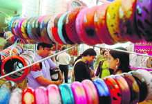 Funky and stylish, these kadas at the Rajasthan Arts and Craft festival at Sector 33 will sure add colour to your wardrobe of accessorries.