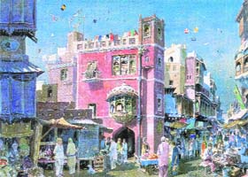 Lal Haveli in Lohari Mandi Bazaar