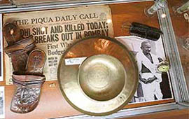 Items owned by Mahatma Gandhi on display before being auctioned in New York on Thursday.