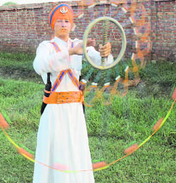 healthy thrills: Many teenagers like Sumanjot Singh are showing a keen interest in traditional martial arts like gatka