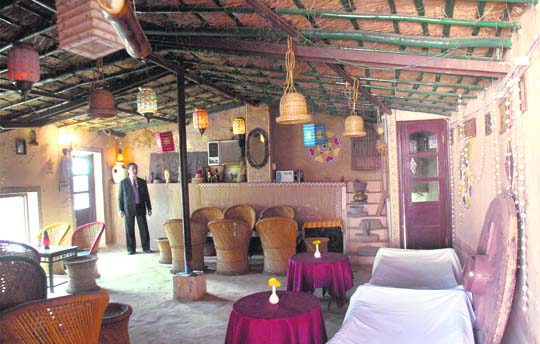 The interior of the restaurant spells rustic charm