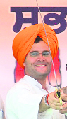 Rahul Gandhi in Bathinda.