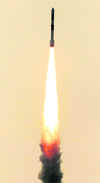 PSLV-C12, carrying RISAT-2 and ANUSAT, takes off from the Satish Dhawan Space Centre in Sriharikota on Monday.