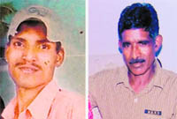 Tarsem (left) and Ram Prakash, employees of Ludhiana Municipal Corporation who died while cleaning sewers in Mansa.