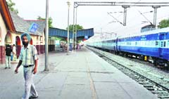 The Karnal railway station wears a deserted look 