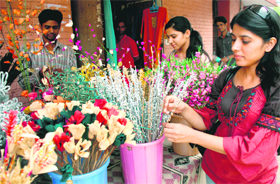 Visitors at exhibition Fabrics and Craft 09 at Lala Lajapat Rai Bhawan-15, Chandigarh