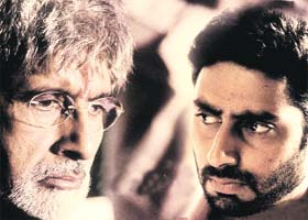 Amitabh Bachchan and Abhishek Bachchan