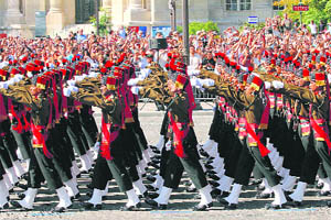 The Indian contingent, commanded by Air Commodore RK Mathur, was a showstopper.