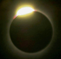 A view of the solar eclipse as observed over Varanasi on Wednesday.