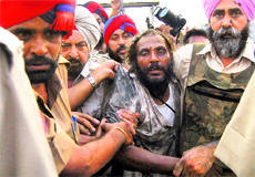 Balbir Singh Bhootna, suspected Babbar Khalsa terrorist, who was arrested by the police at Ludhiana Railway Station on Tuesday.