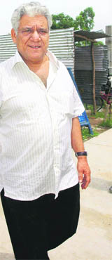 Actor Om Puri was spotted at the city airport on his way to Patiala, on Monday.