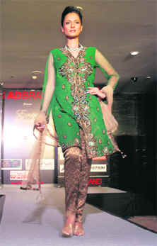 The Exotic Bridal Show’09 fashion show in the city on Sunday night saw the models walking the ramp in stylish yet wearable bridal wear.