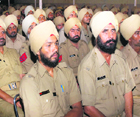 A section of cops of the IRB who will leave for Jammu and Kashmir on Sunday
