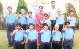 Students of BVM, Dugri, who won medals in the Ludhiana Zonal Wrestling Tournament, pose with their teachers.
