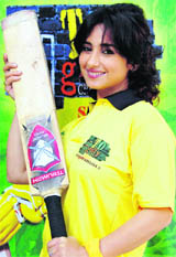 Divya Dutta, owner of Ludhiana Gullies T-10 cricket team for season 2, in Ludhiana on Saturday.