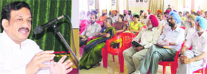 A medical expert speaks at a seminar on organ donation in Ludhiana on Saturday.