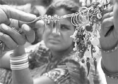 Fancy items being sold at Chhapar Mela.