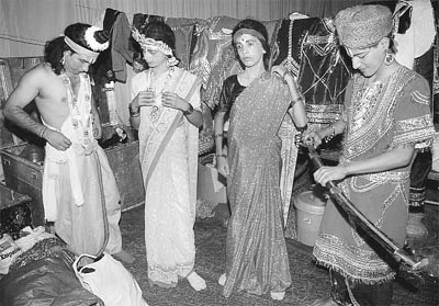 Ram Lila actor’s in an easy mood as they try out their costumes