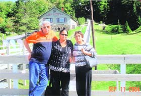 Surjit Kumar (L) during one his foreign trips