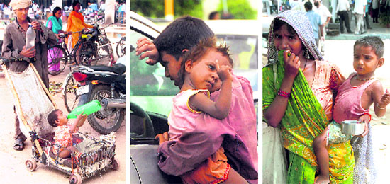 The joy of childhood has no meaning for these innocent little ones, who are lending a helping hand to their poor families for subsistence.