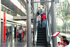 Youngsters visiting Centra Mall