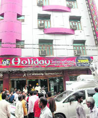 A view of the hotel in Paharganj where US-based terror suspect David Headley stayed during his Delhi visit in March this year.