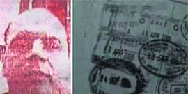 Image of David Headley, a terror suspect arrested by FBI, as extracted from copies of his passport.