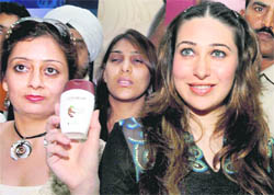 Actor Karishma Kapoor at a product launch function, in New Delhi.