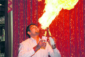 Vinit Mishra entertains with Fire Flaring