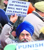 A SAD protester at a rally in New Delhi