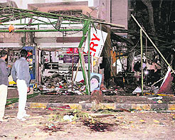 German Bakery in Pune where the blast took place on Saturday evening, killing nine persons .