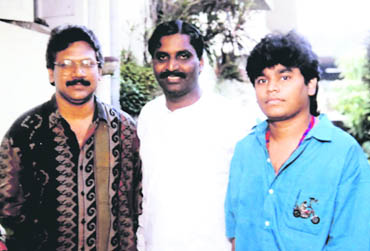 Rahman with director Mani Ratnam and national award-winning lyricist Vairamuthu