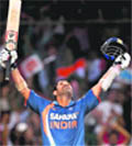 The Master Blaster after his historic knock. India crushed South Africa by 153 runs in the second ODI to clinch the three-match series with one game to spare