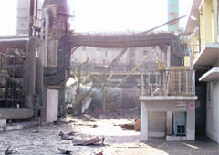 The blast site at National Fertilizers Limited plant in Nangal 