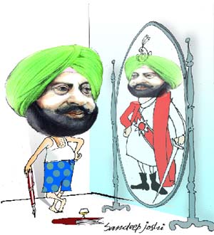 Capt Amarinder Singh Caricature by Sandeep Joshi