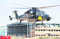 The indigenous attack chopper developed by Hindustan Aeronautics Limited, Bangalore. 