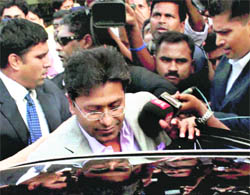 IPL commissioner Lalit Modi at the international airport in Mumbai on Tuesday.