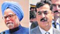 Manmohan Singh, (R) Yousuf Raza Gilani