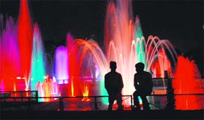 The musical fountain at the Rose Garden-16 is a sight to behold