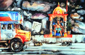 A painting by Bheem Malhotra